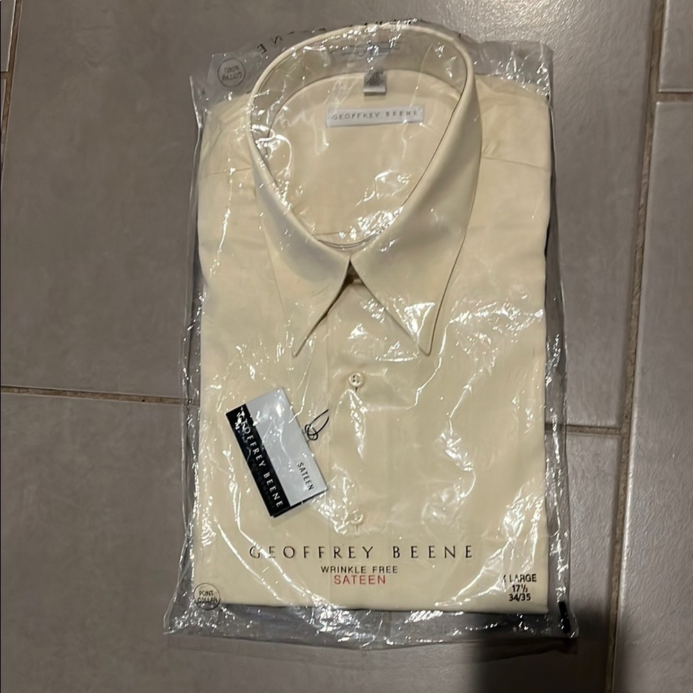 Geoffrey Beene Cream Men's Shirt